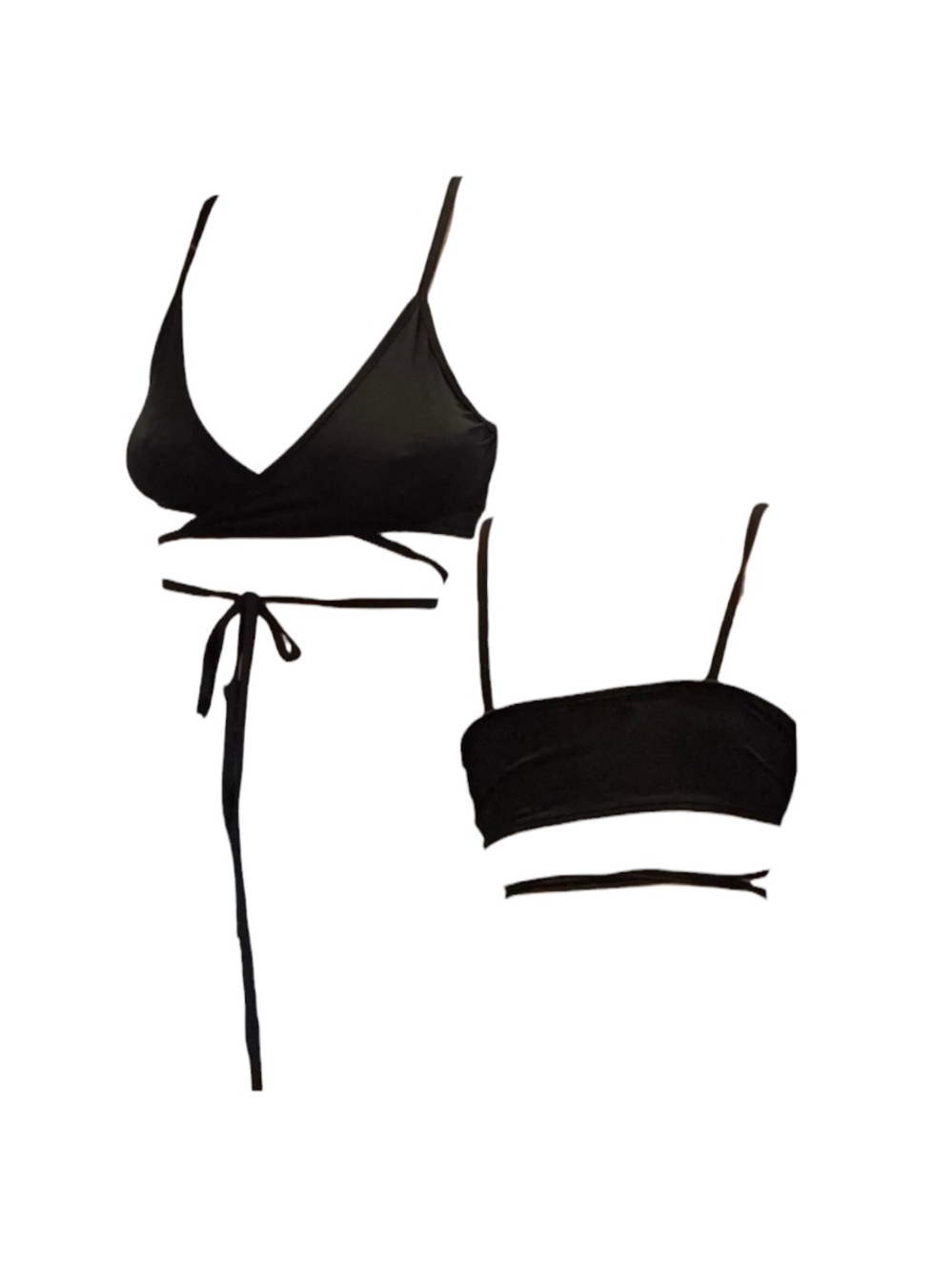 NWOT Black Wrap Around Bralette